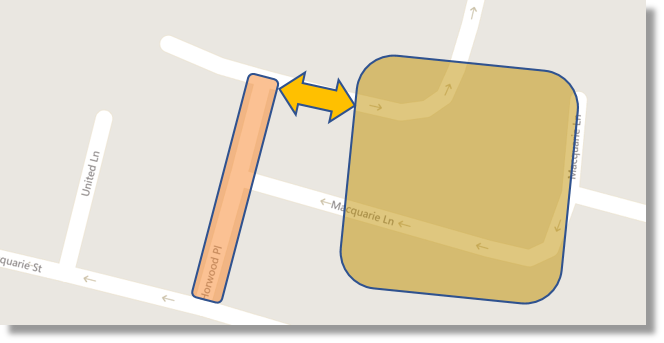 Distance buffer conflict rules