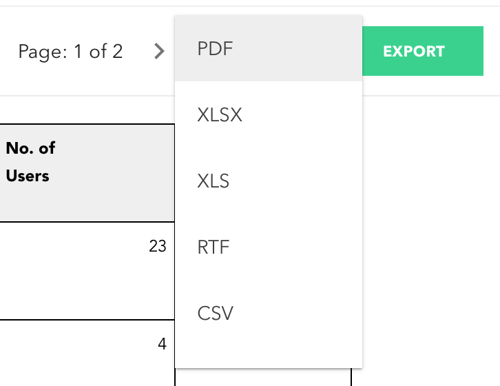 Export Options