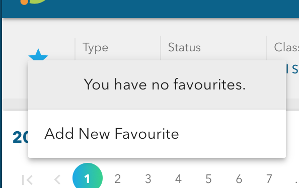 Favourite Searches